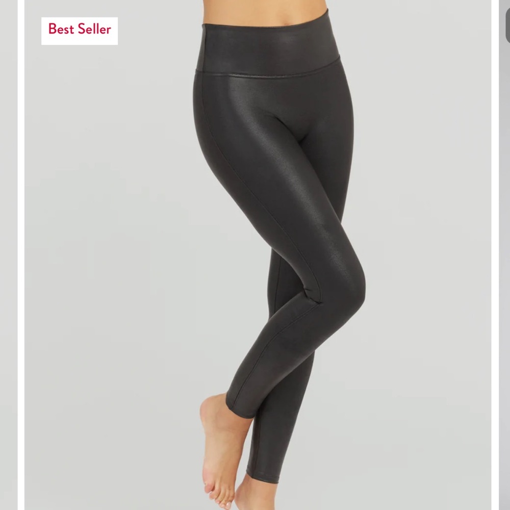 Spanx faux leather matte leggings